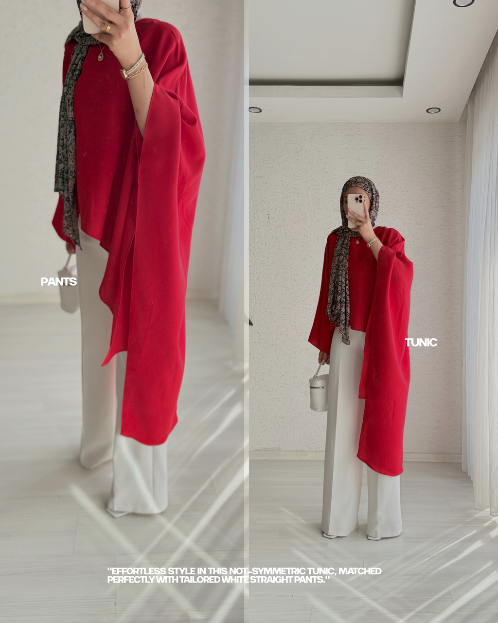Shama no-symmetric Tunic ￼