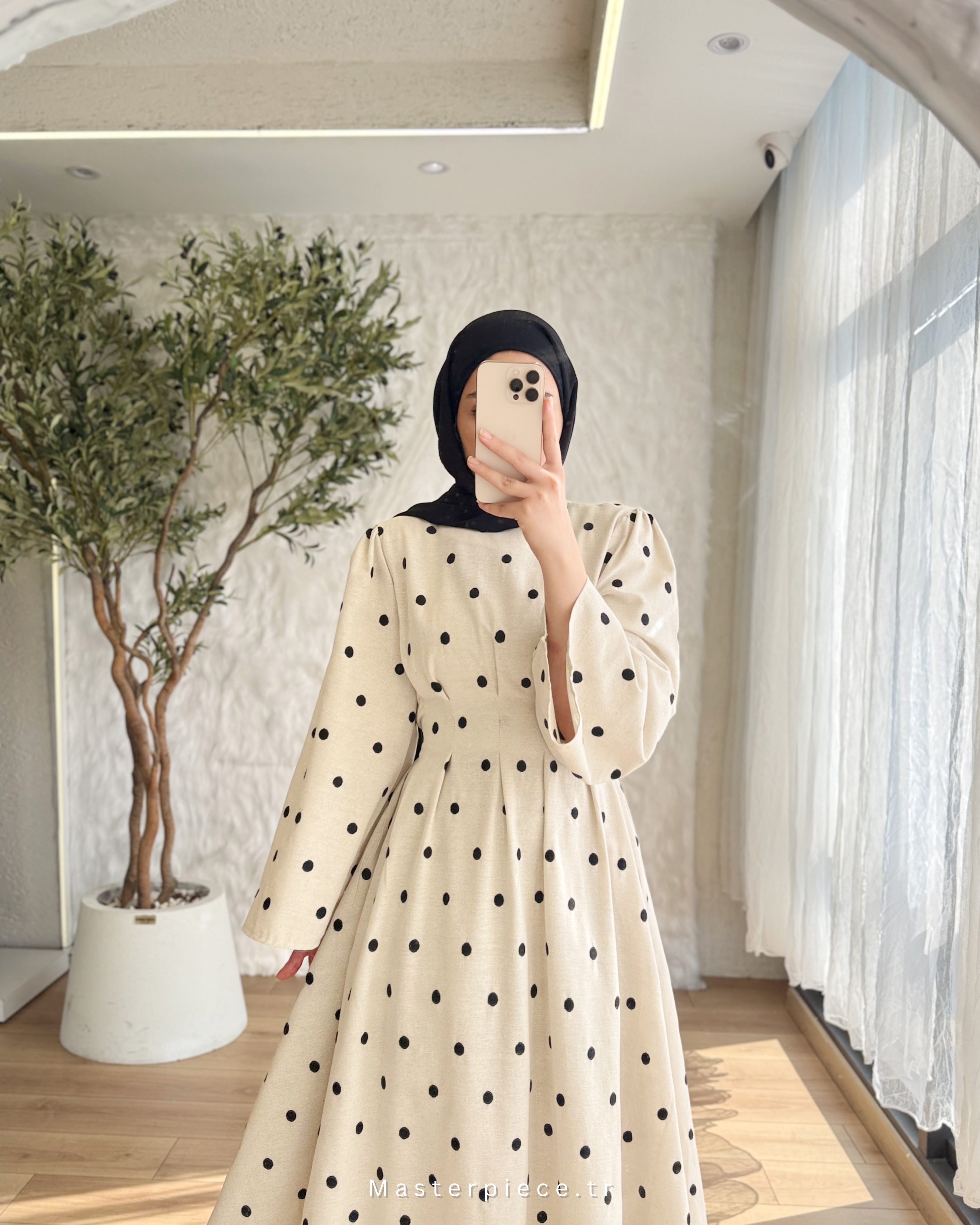 Polka Dots Keten Dress